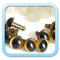 Yeux de sécurité Safety eyes - 12mm Or Gold - FROGandTOAD Créations
